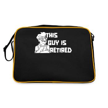 Pensioner Pension Guy This Guy Is Retired - Retro Bag - black/gold - Back