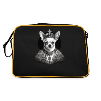 Chihuahua - Chien Pape Église Prêtre Catholique - Sac Retro - noir/or - Dos
