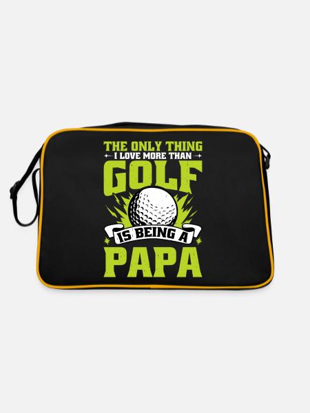 La seule chose que j’aime plus que le golf, c’est d’être un papa 2 - Sac Retro - noir/or - Dos