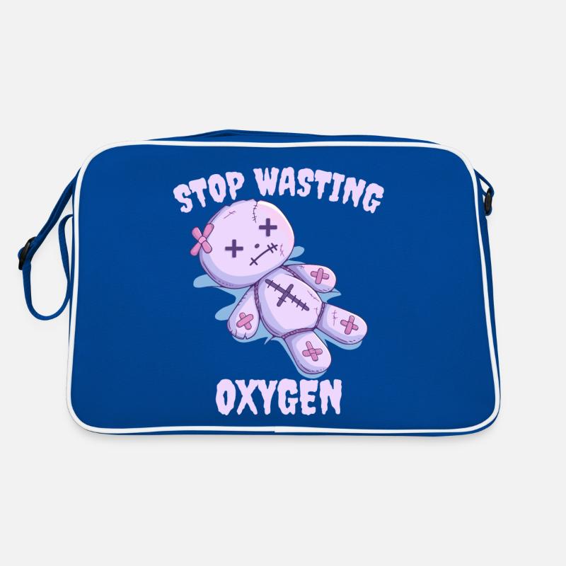 Stop Wasting Oxygen Pastel Goth Kawaii Retro Bag