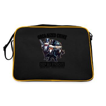Orca Sinking Boats Orca-nized Crime Unleashed Safe - Retro Tasche - Schwarz/Gold - Hinten