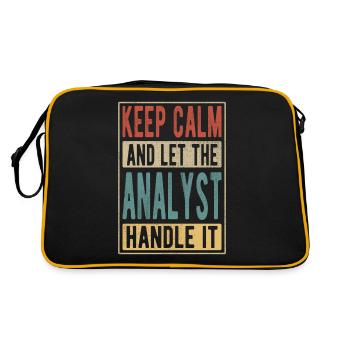 Analytiker Retro Geschenk - Retro Tasche - Schwarz/Gold - Hinten