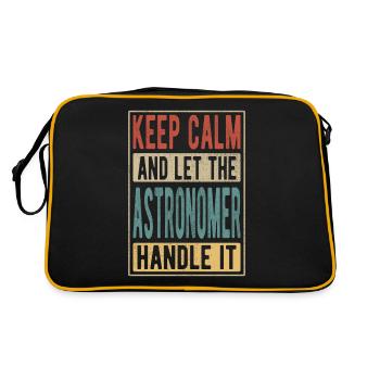 Astronom Retro Geschenk - Retro Tasche - Schwarz/Gold - Hinten