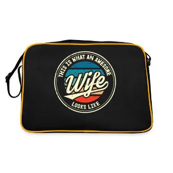 Femme Ressemble Tellement Une Meilleure Femme Disant Cadeau - Sac Retro - noir/or - Dos