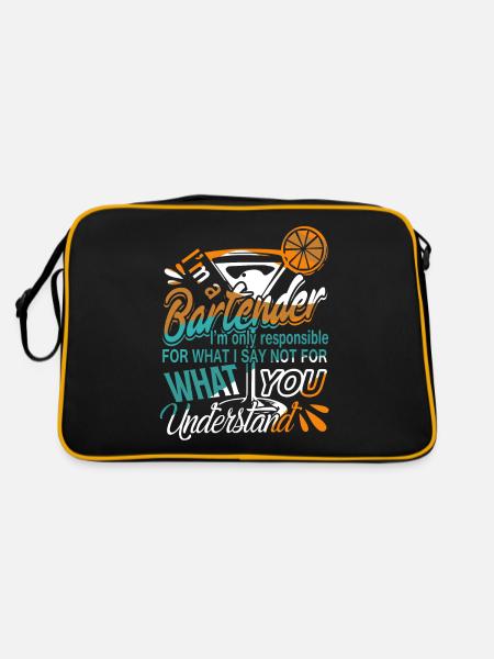 Bartender I'm A Bartender - Retro Bag - black/gold - Back