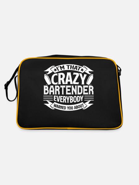 Bartender Crazy Bartender - Retro Bag - black/gold - Back