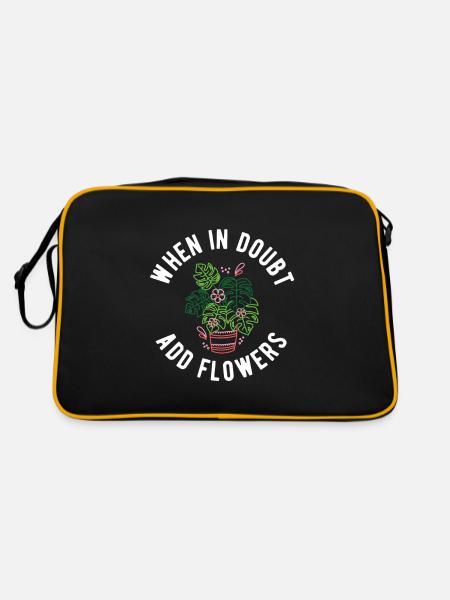 Landschaftsgärtner Hobbygärtner Gärtner - Retro Tasche - Schwarz/Gold - Hinten