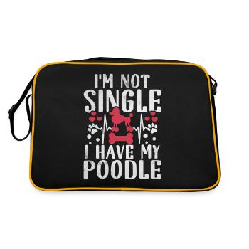 Poodle Gifts - Retro Tasche - Schwarz/Gold - Hinten