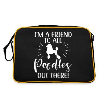 Cadeaux Caniche - Sac Retro - noir/or - Dos