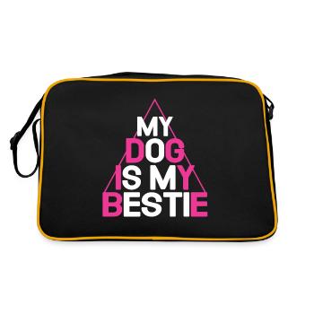 My Dog Is My Bestie - Retro Bag - black/gold - Back