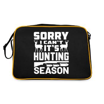 Hunting, hunters, deer hunting, hunting, sayings - Retro Bag - black/gold - Back