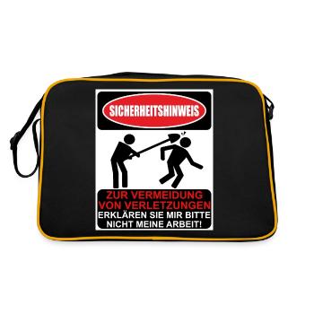 Conseils de sécurité pour éviter les blessures - Sac Retro - noir/or - Dos