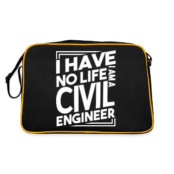 Civil Engineer I Have No Life I'm A Civil Engineer - Retro Bag - black/gold - Back