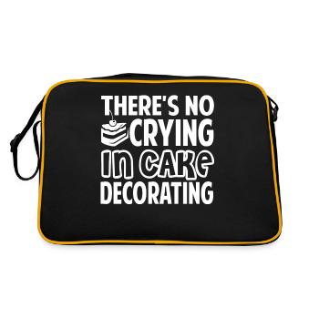 Cake Decorator Theres No Crying In Cake Decorating - Retro Bag - black/gold - Back