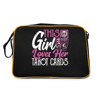 Cette fille aime ses cartes de tarot Cartes de Tarot - Sac Retro - noir/or - Dos