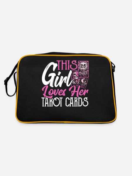 This Girl Loves Her Tarot Cards Tarot Card Reading - Retro Bag - black/gold - Back