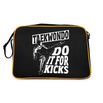 Taekwondo Do It For Kicks Taekwondo TKD Tae Kwon - Sac Retro - noir/or - Dos