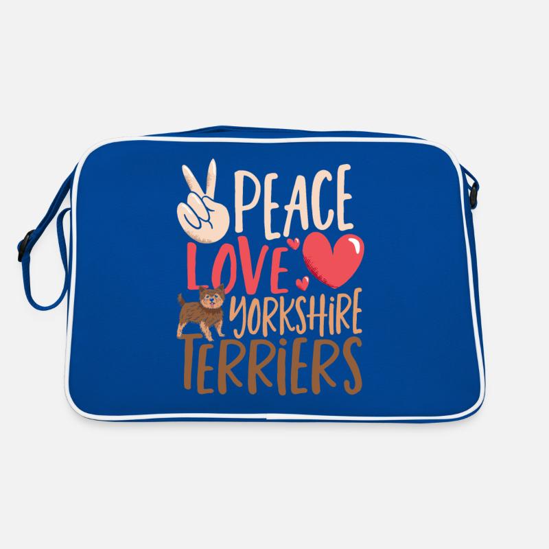 Peace Love Yorkshire Terriers Yorkshire Terrier Retro Bag