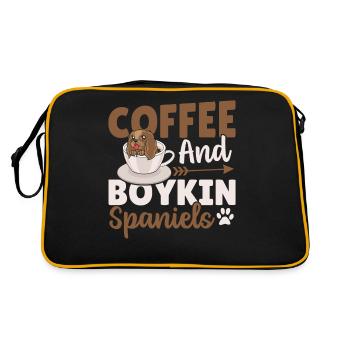 Coffee And Boykin Spaniels Boykin Spaniel - Retro Bag - black/gold - Back