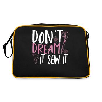 Don't Dream It Sew It Sewing Lover Sewer - Retro Bag - black/gold - Back