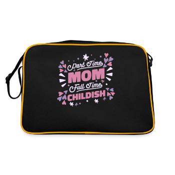 Maman Maman Drôle Maman à temps partiel Maman - Sac Retro - noir/or - Dos