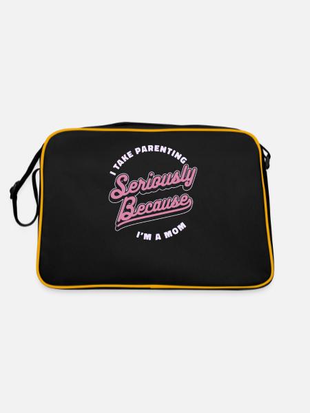 Black humor Sarcastic - Retro Bag - black/gold - Back
