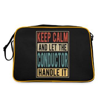 Dirigent Retro Geschenk - Retro Tasche - Schwarz/Gold - Hinten