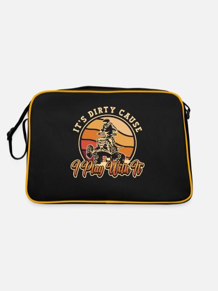 Off-Road Racing It's Dirty Cause I Play Roadtrip - Retro Bag - black/gold - Back