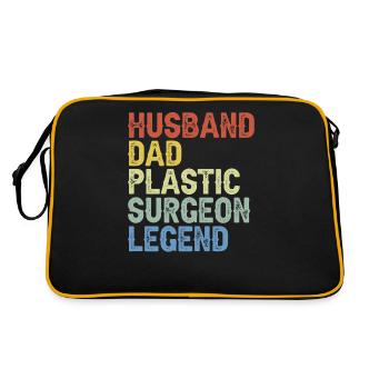 Mari, père, chirurgien plasticien, chirurgien - Sac Retro - noir/or - Dos