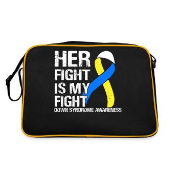 Down Syndrome Awareness - Retro Bag - black/gold - Back