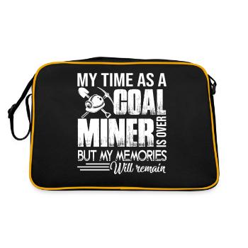 Coal Miner My Time As A Coal Miner - Retro Bag - black/gold - Back