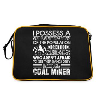 Coal Miner I Am Coal Miner - Retro Bag - black/gold - Back