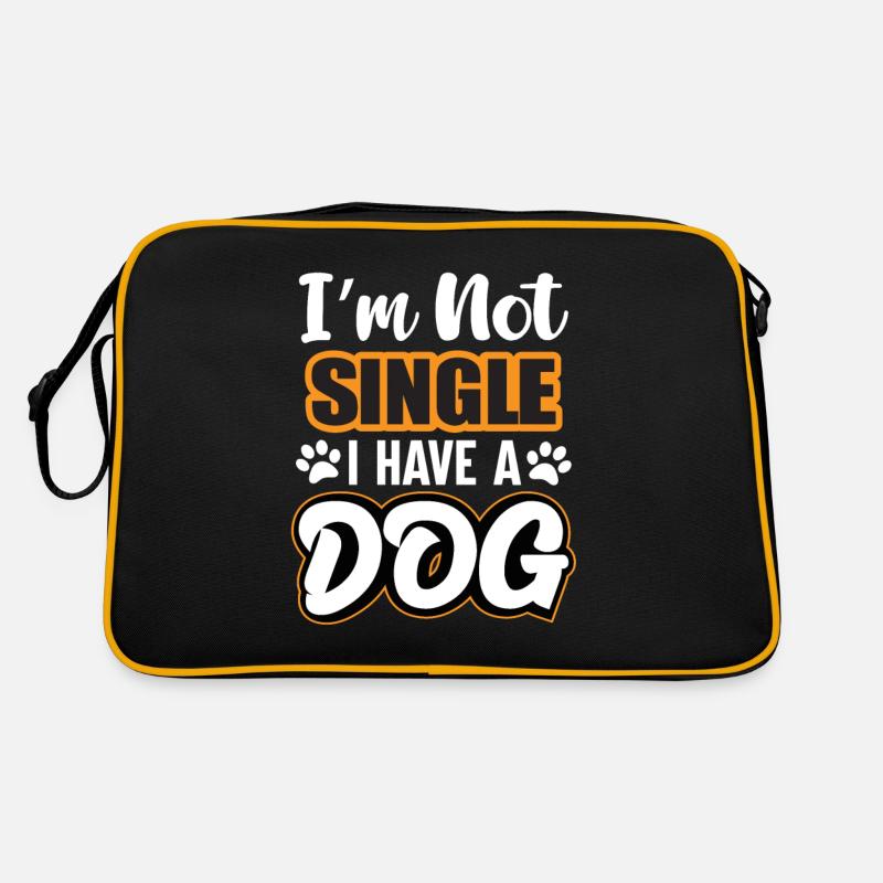 Im Not Single I Have A Dog Retro Tasche