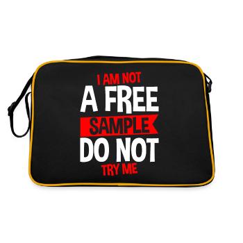 I Am Not A Free Sample Do Not Try Me 4 - Retro Tasche - Schwarz/Gold - Hinten