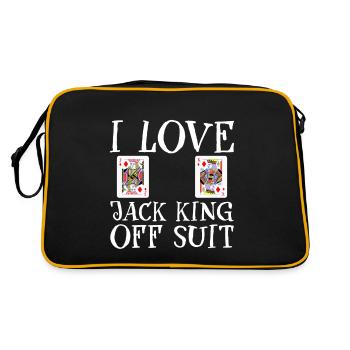 I Love Jack King Off Suit - Retro Tasche - Schwarz/Gold - Hinten