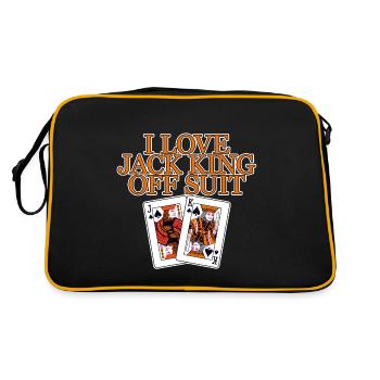 I Love Jack King Off Suit 2 - Retro Tasche - Schwarz/Gold - Hinten