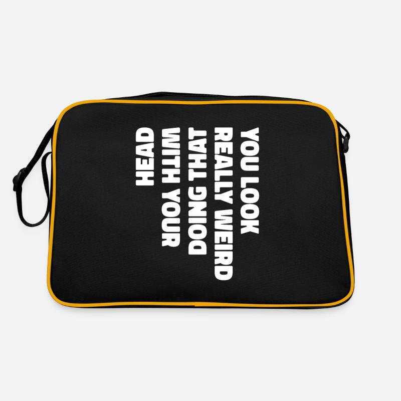 Schwarzer Humor Lustig - Retro Tasche - Schwarz/Gold