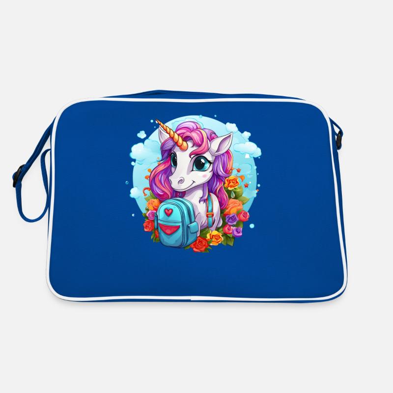 Einhorn Schulkind Einschulung Mädchen Geschenk Retro Tasche