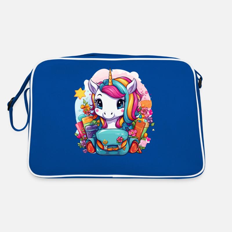 Einhorn Schulkind Einschulung Mädchen Geschenk Retro Tasche
