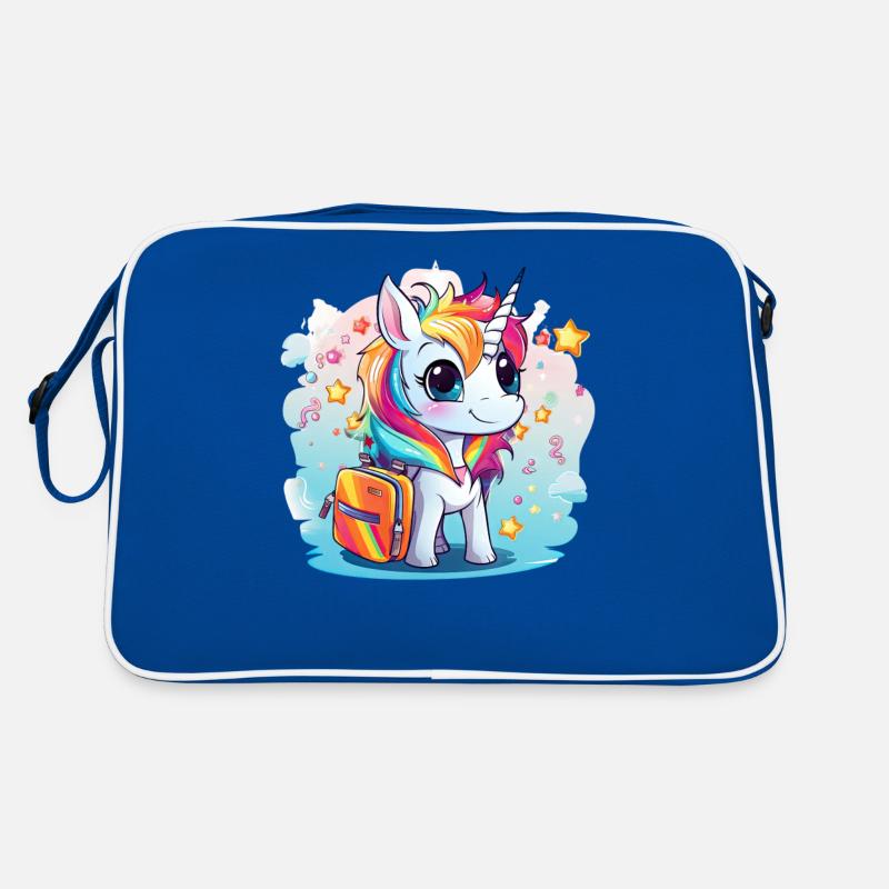 Einhorn Schulkind Einschulung Mädchen Geschenk Retro Tasche