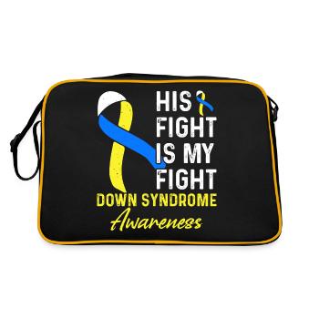 Down syndrome consciousness - Retro Bag - black/gold - Back