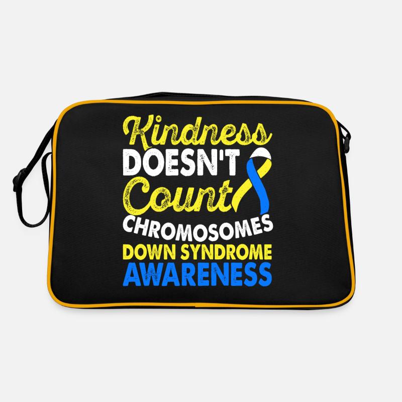 Mois de la sensibilisation au syndrome chromosomique de Down Jaune Sac Retro