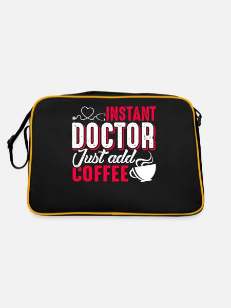 Doctor Instant Doctor Just Add Coffee - Retro Bag - black/gold - Back