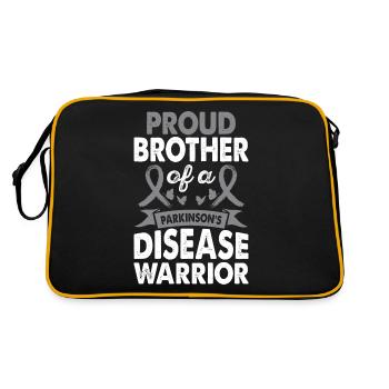 Frère de la maladie de Parkinson Conscience guerrière - Sac Retro - noir/or - Dos