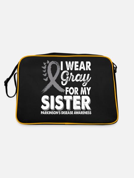 Wear gray for the month of awareness for - Retro Bag - black/gold - Back