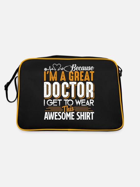 Doctor I'm A Great Doctor - Retro Bag - black/gold - Back