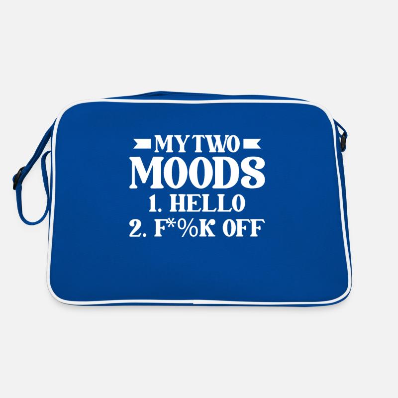 Schwarzer Humor Unhöflich My Two Moods Retro Tasche