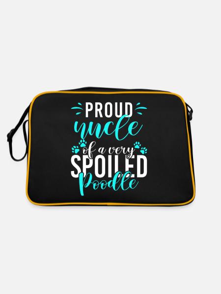 Poodle Gifts - Retro Tasche - Schwarz/Gold