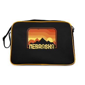 Nebraska - Retro Tasche - Schwarz/Gold - Hinten