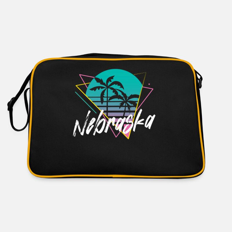 Nebraska - Retro Tasche - Schwarz/Gold